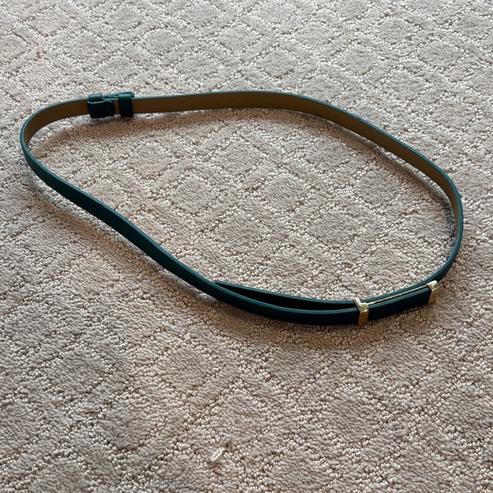 The Limited Elegant Green Leather Belt